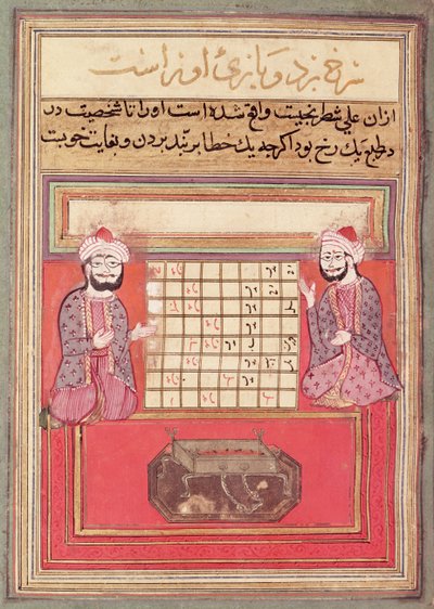 Iluminación de un tratado persa sobre ajedrez, posiblemente siglo XIV de Persian School
